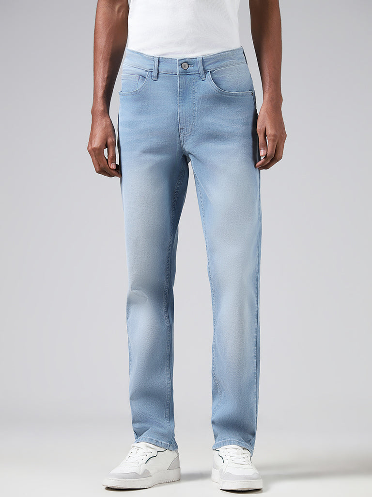 Nuon Ice Blue Relaxed - Fit Mid - Rise Jeans | iB