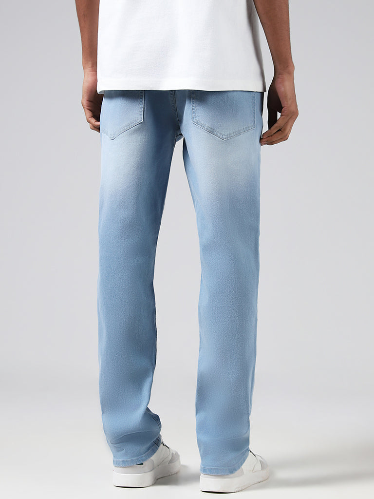 Nuon Ice Blue Relaxed - Fit Mid - Rise Jeans | iB