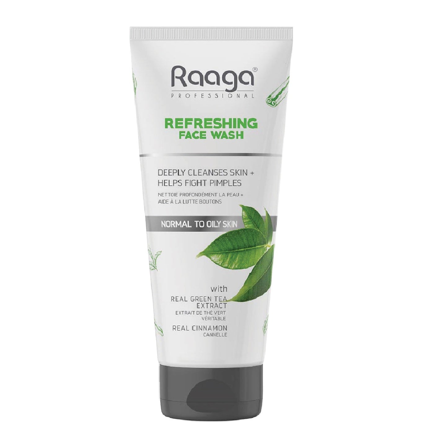 Raaga Professional Refreshing Face Wash with Green Tea Extract and Cinnamon Extract (80 ml) | iB