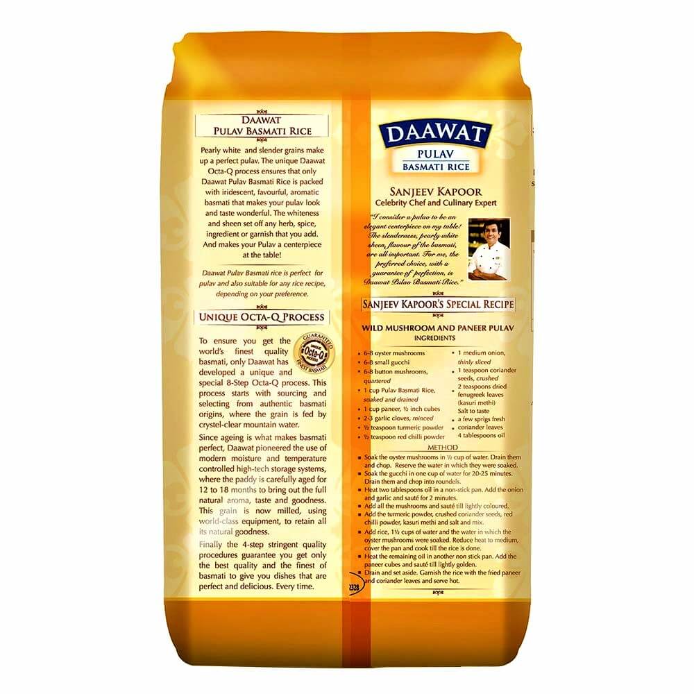 Daawat Pulav Basmati Rice 1 Kg – Premium, Aromatic, Long-Grain Rice for Pulav Lovers | iB